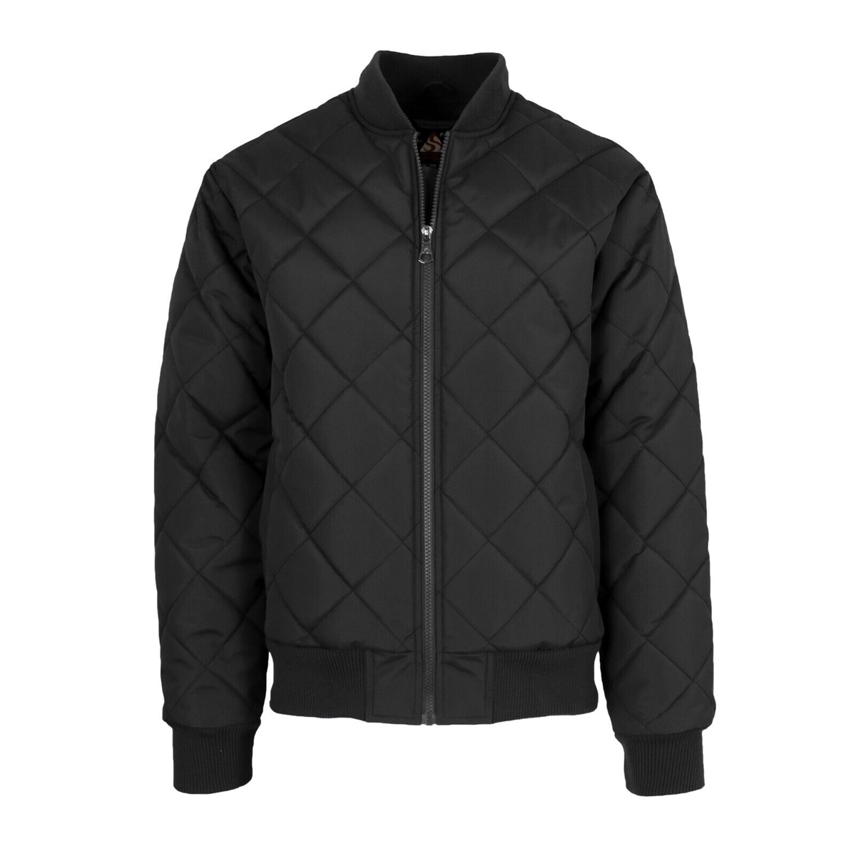 Buy Wholesale Mens Quilted Bomber Jacket In Black 